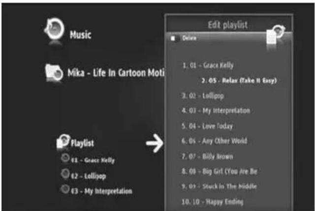 CONCEPTRONIC CMT2D1T - Ändern der Reihenfolge der Wiedergabe in der Wiedergabeliste - 2