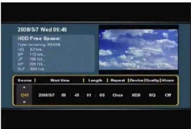 CONCEPTRONIC Media Giant met DVBT - Scheduled Recording (Programozott felvétel) - 2