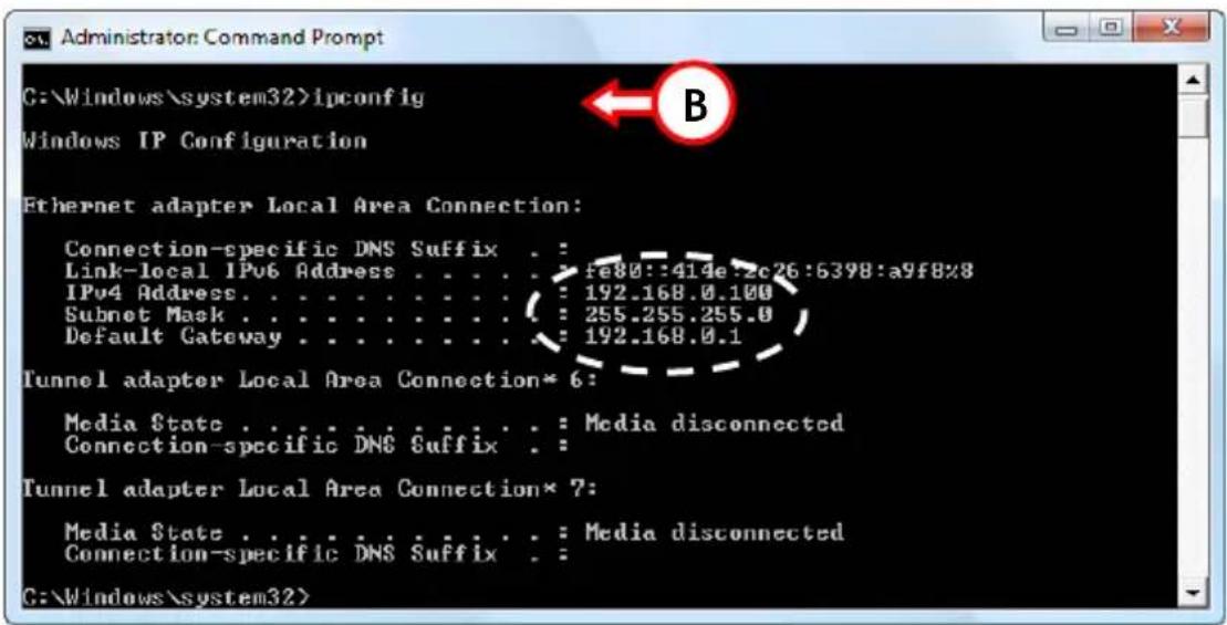 CONCEPTRONIC C150APM - IP adresinin kontrl edilmesi - 1