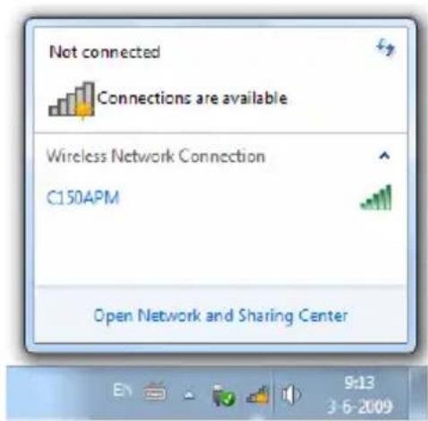 CONCEPTRONIC C150APM - Connecting manually in Windows 7 - 1
