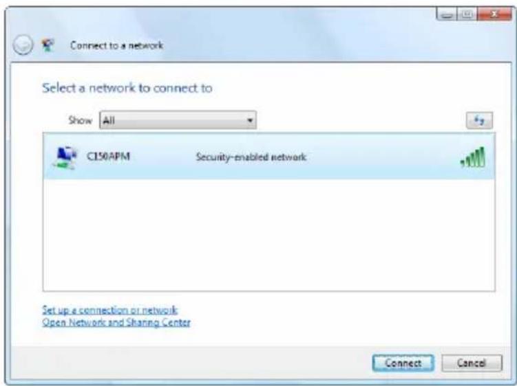 CONCEPTRONIC C150APM - Connecting manually in Windows Vista - 2