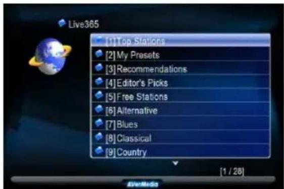 AVERMEDIA AVerLife Extreme Vision - Riproduzione Internet Radio-Live 365^TM - 1