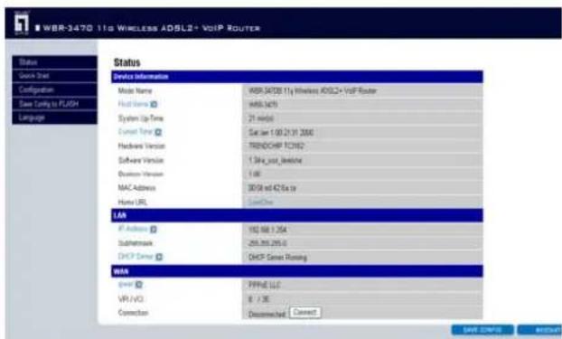 LEVELONE WBR3470B - ADSL2+ - 3