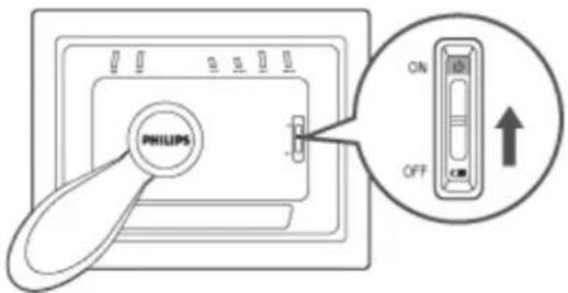 PHILIPS 7FF1CWO - mise sous tension du cadre photo - 1