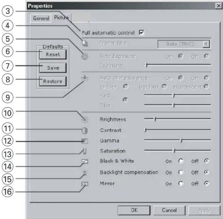 PHILIPS SPC610NC - Commandes video - 1