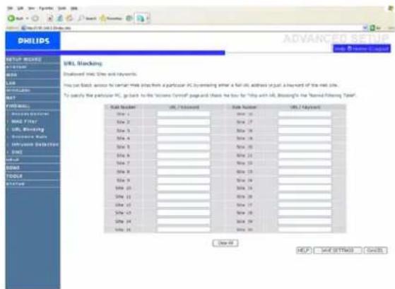 PHILIPS SNB5600 - Blocage d'URL/URL blocking - 1