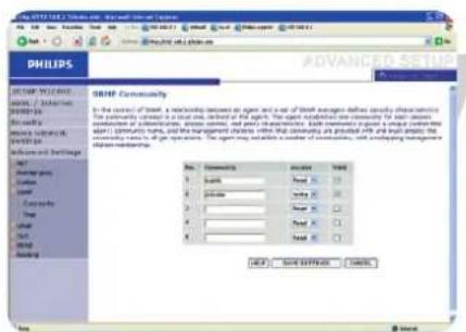 PHILIPS SNK5620 - Communauté SNMP - 1