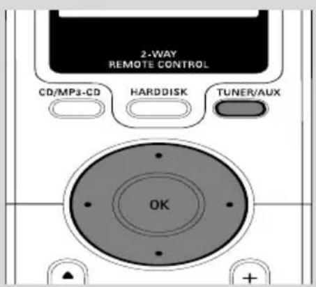 2-WAY REMOTE CONTROL CD/MP3-CD HARDDISK TUNER/AUX OK