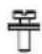 Technical diagram showing a bracket with multiple screw fasteners and positive charges, likely illustrating electrical or mechanical assembly.