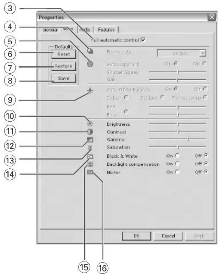 PHILIPS SPC520NC - Réglages d'image - 1