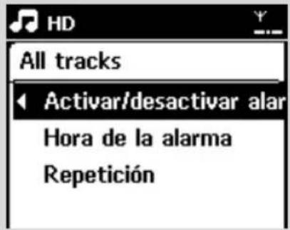 PHILIPS WACS7005 - Configuración de la hora de la alarma - 1
