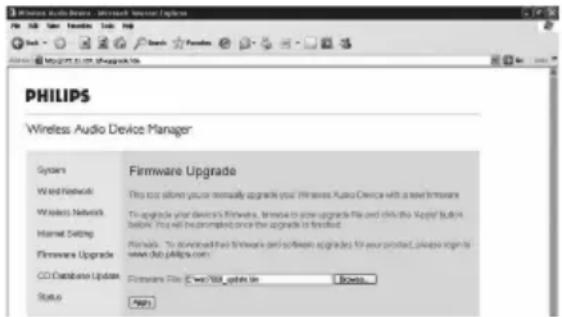 PHILIPS WACS7005 - Actualización de firmware - 1