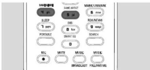 PHILIPS WACS7005 - During playback, press SAME GENRE - 1