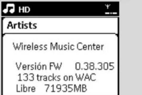 PHILIPS WACS7005 - Visualización de la información del sistema - 2