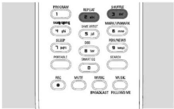 PHILIPS WACS7005 - Diferentes modos de reproduccion: REPEAT, SHUFFLE - 1