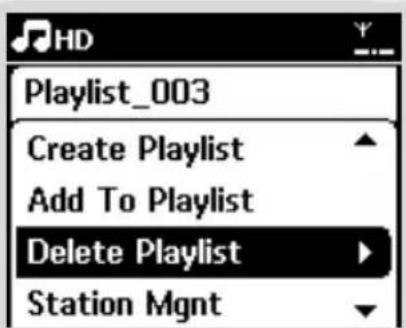 PHILIPS WACS7005 - Deleting a playlist, album or track - 1