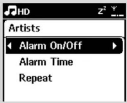 PHILIPS WACS7005 - Setting alarm time - 1