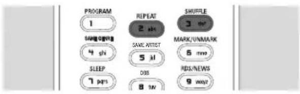 PHILIPS WACS7005 - Différents modes de lecture : REPEAT, SHUFFLE - 1
