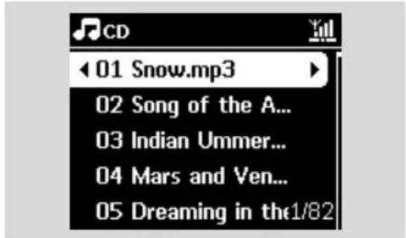 PHILIPS WACS7005 - Visualización de la información de pista - 3