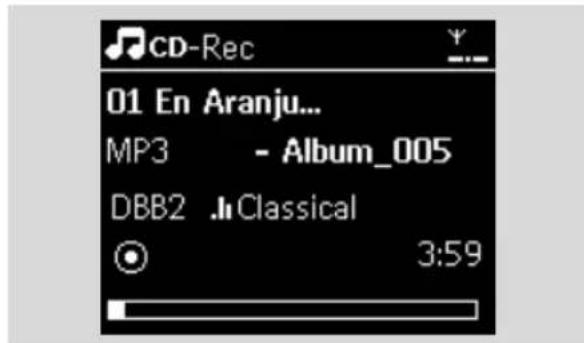 PHILIPS WACS7005 - Pour enregistrer un CD pendant la lecture (pour les CD audio uniquement) - 1