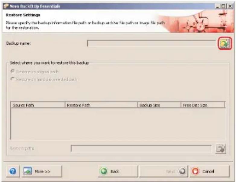 PHILIPS SPD5130CC - Come ripristinare un backup - 2