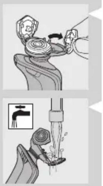 PHILIPS Arcitec RQ1085 - Cleaning the shaving unit under the tap - 1