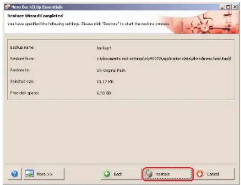 PHILIPS SPD5121CC - ¿Cómo restaurar una copia de seguridad? - 5