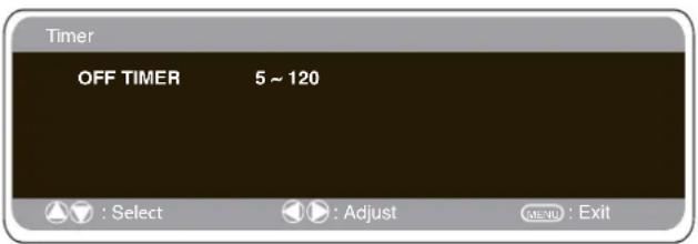 SANYO 42WPX1 - Off-timer setting - 1