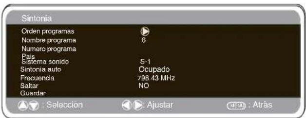 SANYO 42WPX1 - Sintonización automática - 2