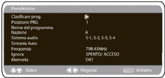 SANYO 42WPX1 - Preset menu - 1
