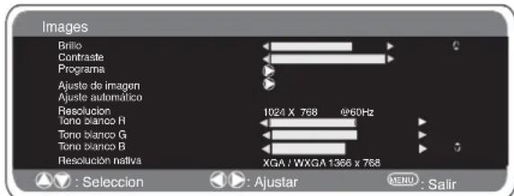 SANYO 42WPX1 - Ajustes del menu del PC - 2