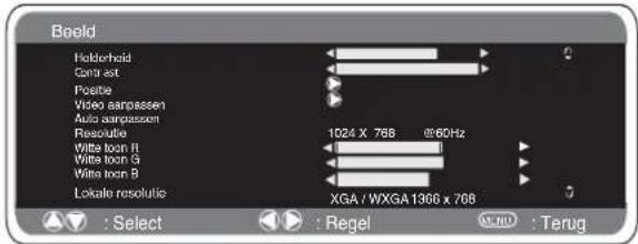 SANYO 42WPX1 - Menu-installingen pc - 2