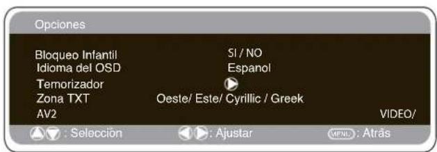 SANYO 42WPX1 - Menu de Configuracion - 1
