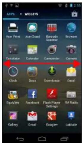 ACER CloudMobile S500 - Le menu Application - 1
