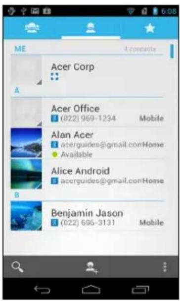 ACER CloudMobile S500 - Gérer vos contacts - 1