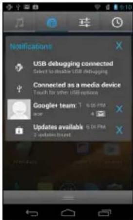 ACER CloudMobile S500 - Zone de notification - 2