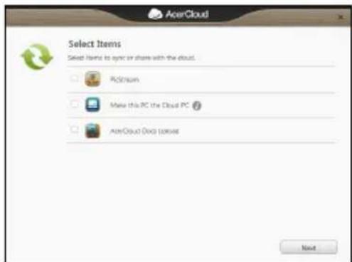 ACER CloudMobile S500 - Options d'AcerCloud - 1