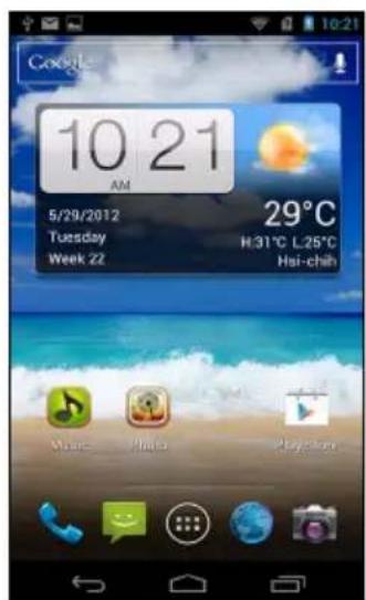 ACER CloudMobile S500 - L'écran d'accueil - 1