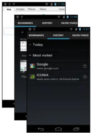 ACER CloudMobile S500 - Utiliser le navigateur - 1