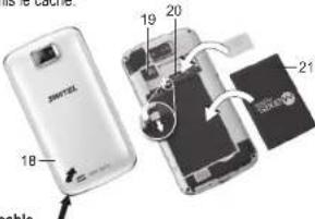 SWITEL S47D Jazz - Insérer la carte SIM / microsd et la pile attention! - 1