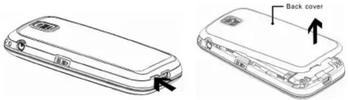 SWITEL M820 - Insert the battery - 1