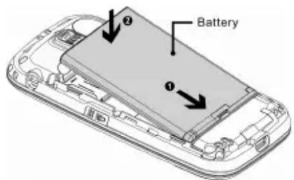 SWITEL M820 - Insérer la batterie - 3