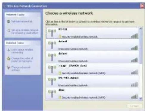 ASUS RTN11 - Configuração dapla WLAN com o的服务 WZC (Configuração nula sem fios) do Windows® - 1