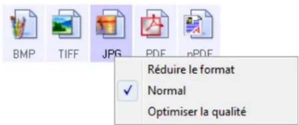 XEROX Documate 752 - Pour sélectionner la taille d'un fichier JPEG ou PDF : - 1