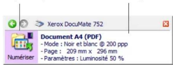 XEROX Documate 752 - Vérification des paramètres de numérisation avant la numérisation - 4