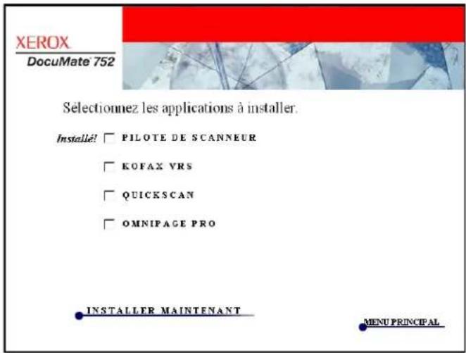 XEROX Documate 752 - Cliquez sur installer les produits. - 1