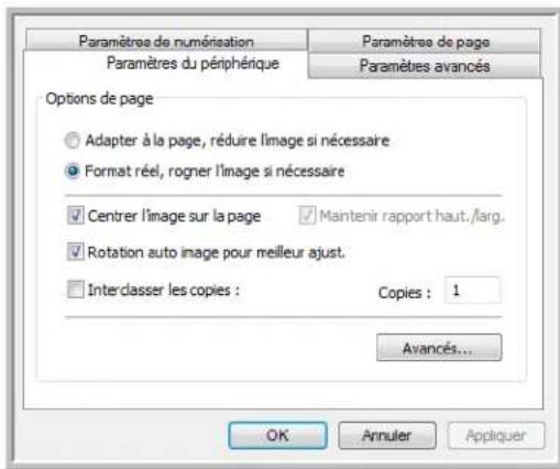 XEROX Documate 752 - Onglet paramètres du périphérique - 1