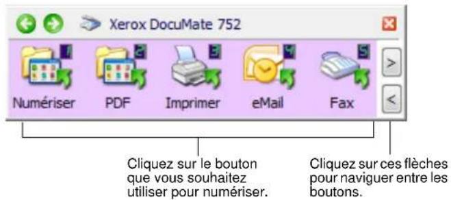XEROX Documate 752 - Numérisation à partir du panneau de boutons one touch - 2