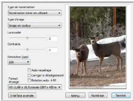 XEROX Documate 752 - Pour numériser en utilisant l'option configurer avant de numériser - 1