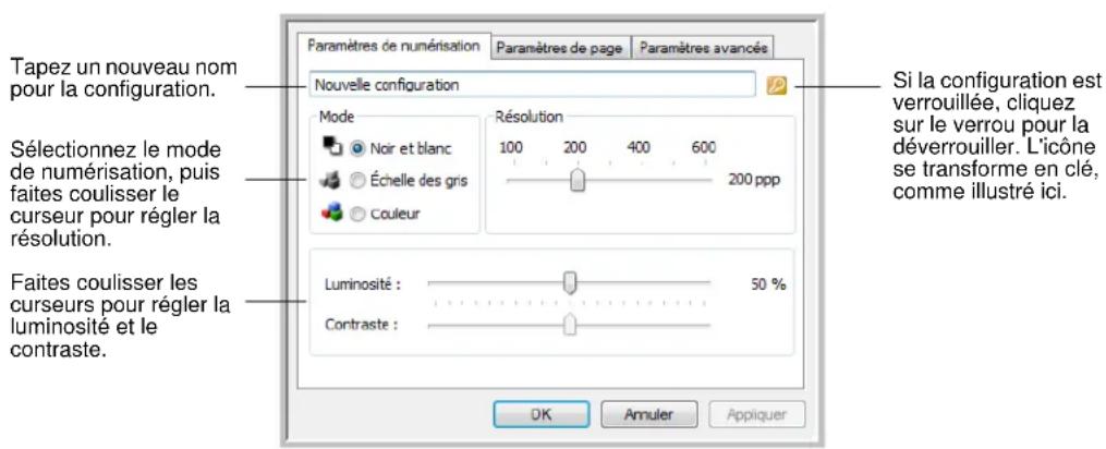 XEROX Documate 752 - Pour créer une configuration : - 1